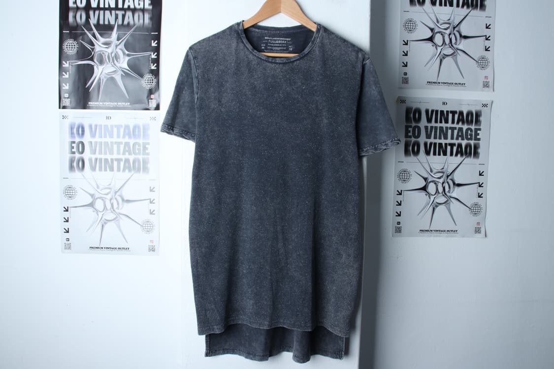 (M-XL) 풀앤베어 반팔 티셔츠 피그먼트 그레이 골지 롱-H30937 상품이미지2