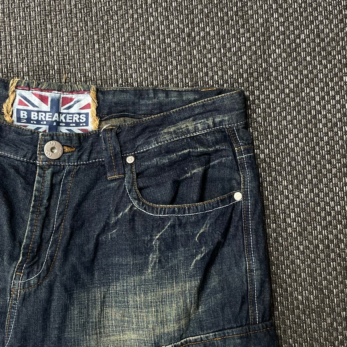 (36) 비브레이커스 빈티지 워싱 투포켓 데님 하프팬츠 상품이미지3