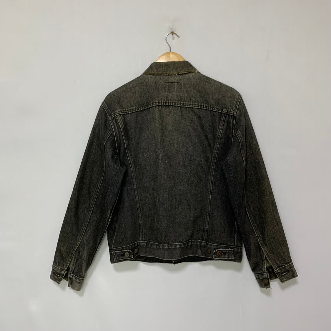 리바이스 데님 자켓 워싱 블랙 빈티지 청자켓 남녀공용 상품이미지3