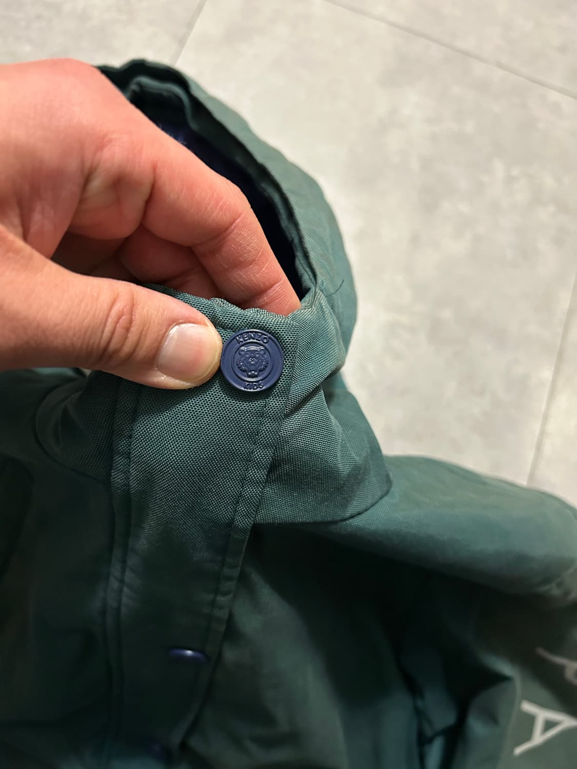 겐조  주니어  다크 그린컬러 빈티지  패딩 점퍼  14Y  상품이미지3