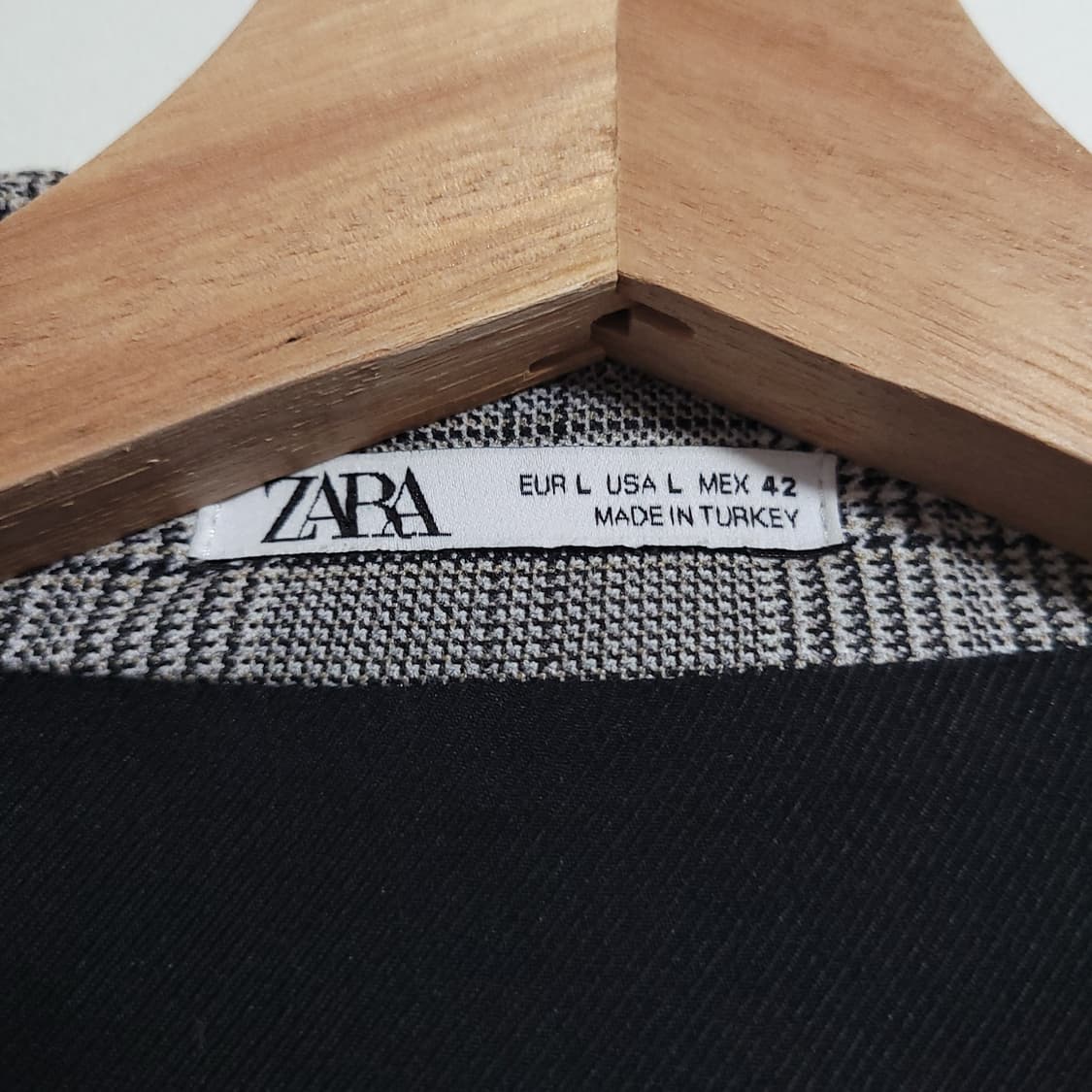 (L) 자라 ZARA 체크 패턴 숏 자켓 점퍼 상품이미지2