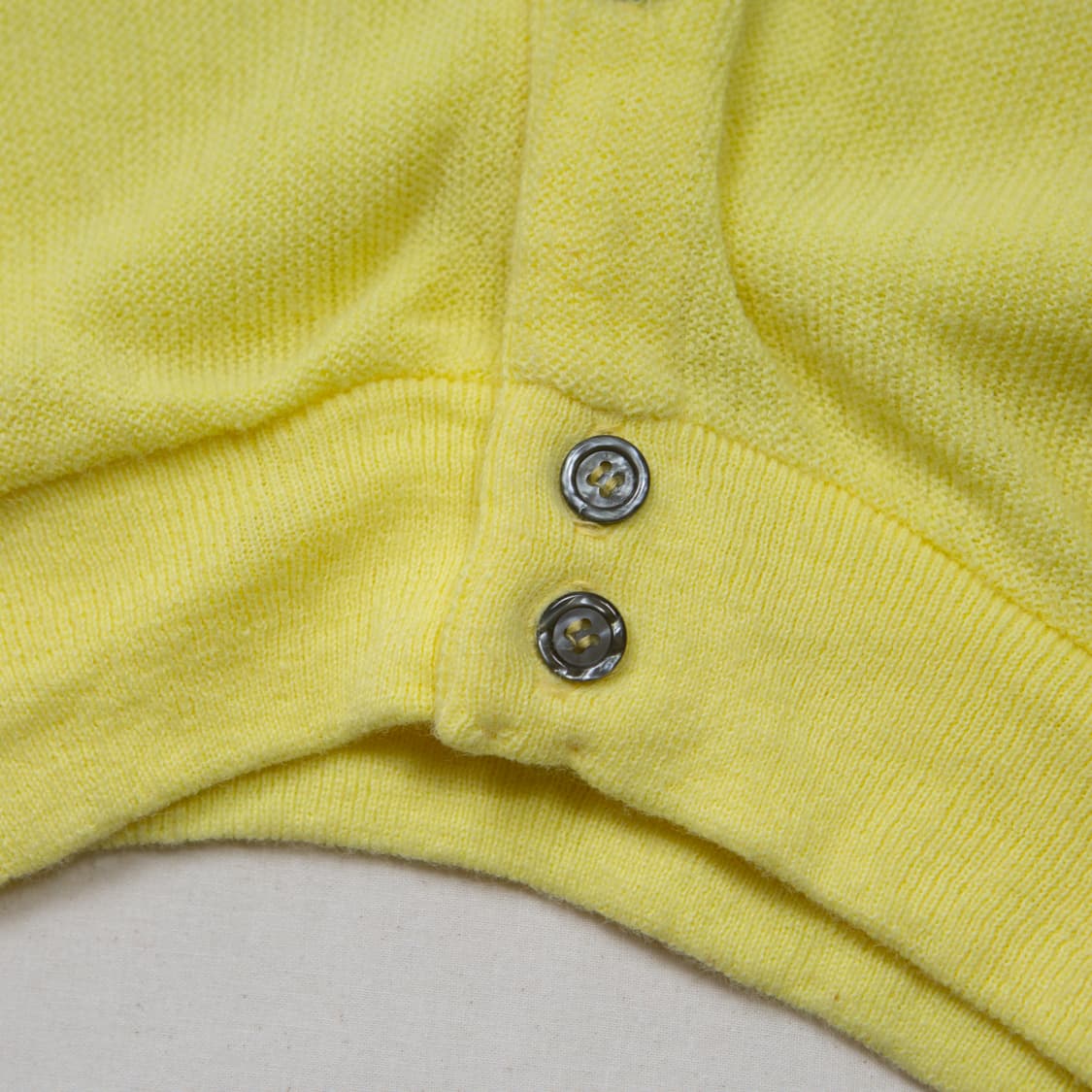 60s IZOD 라코스테 아크릴 가디건 옐로우 상품이미지6
