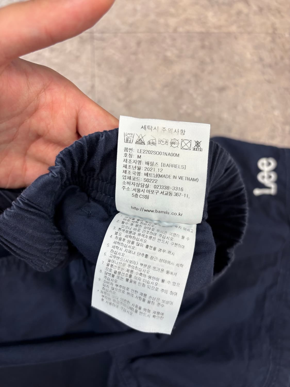 Lee 네이비 반바지 #csz152 상품이미지7