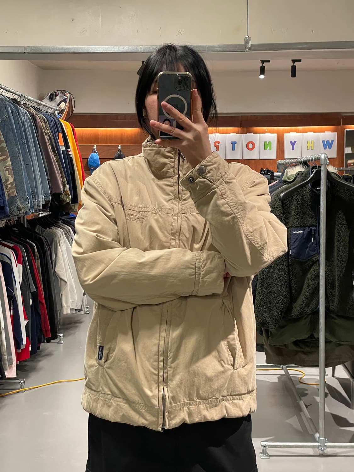 빈티지 블루종 플리스 자켓   상품이미지2