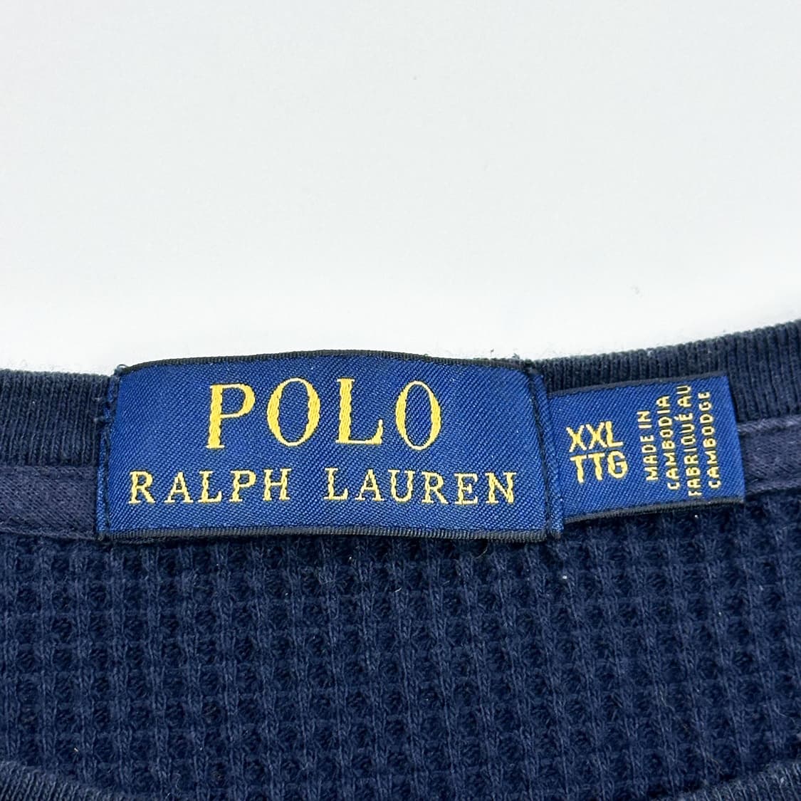 폴로 랄프로렌 포니 와플 네이비 긴팔티셔츠 (XXL) 상품이미지5