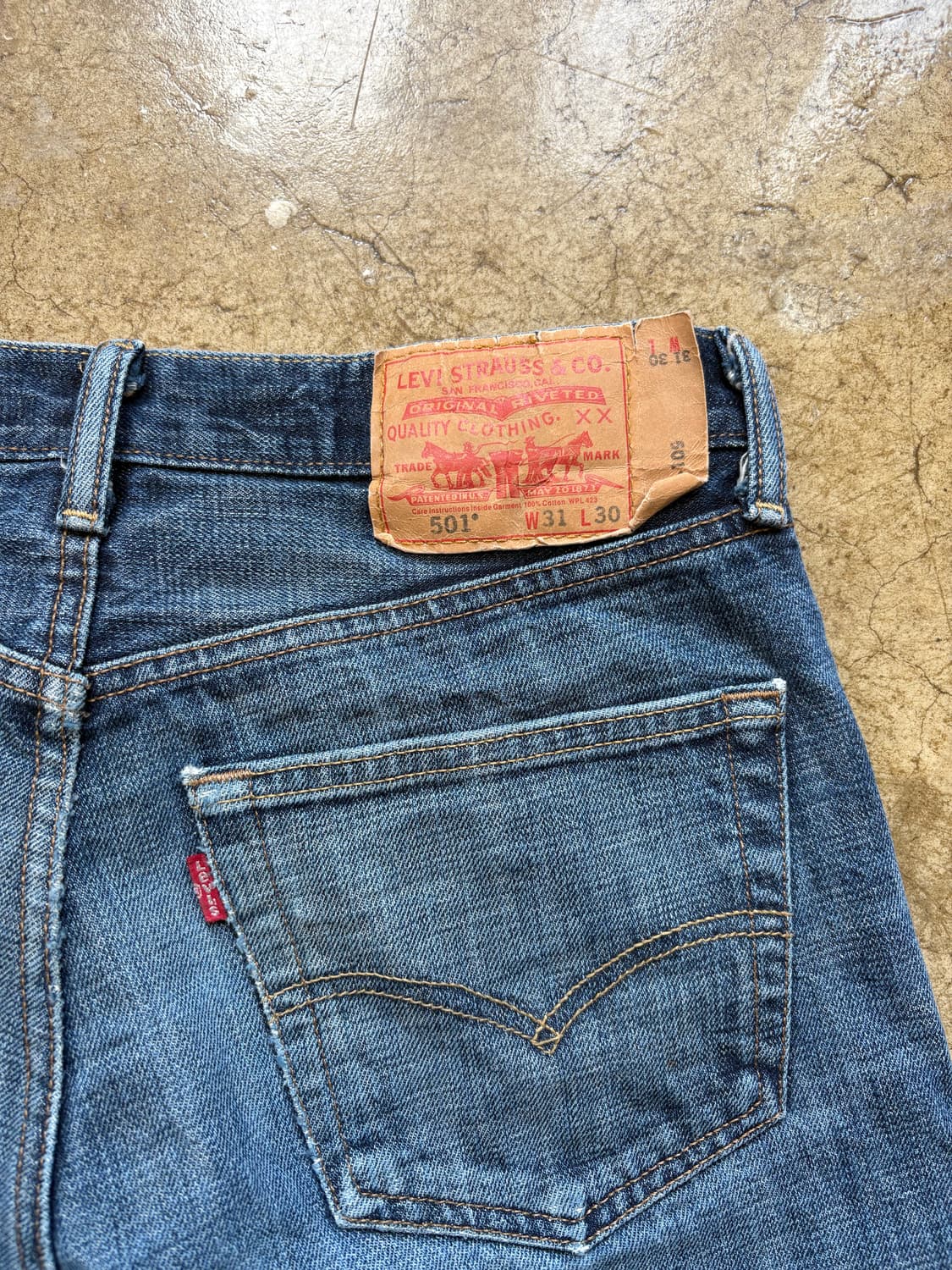 리바이스 501 xx 워싱 데님 상품이미지6