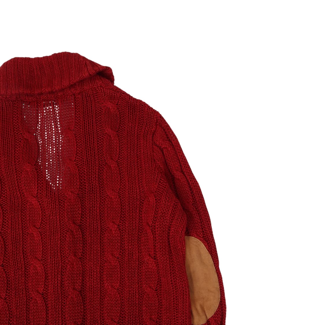 폴로 랄프로렌 레드 린넨 엘보우패치 숄카라 가디건 상품이미지6