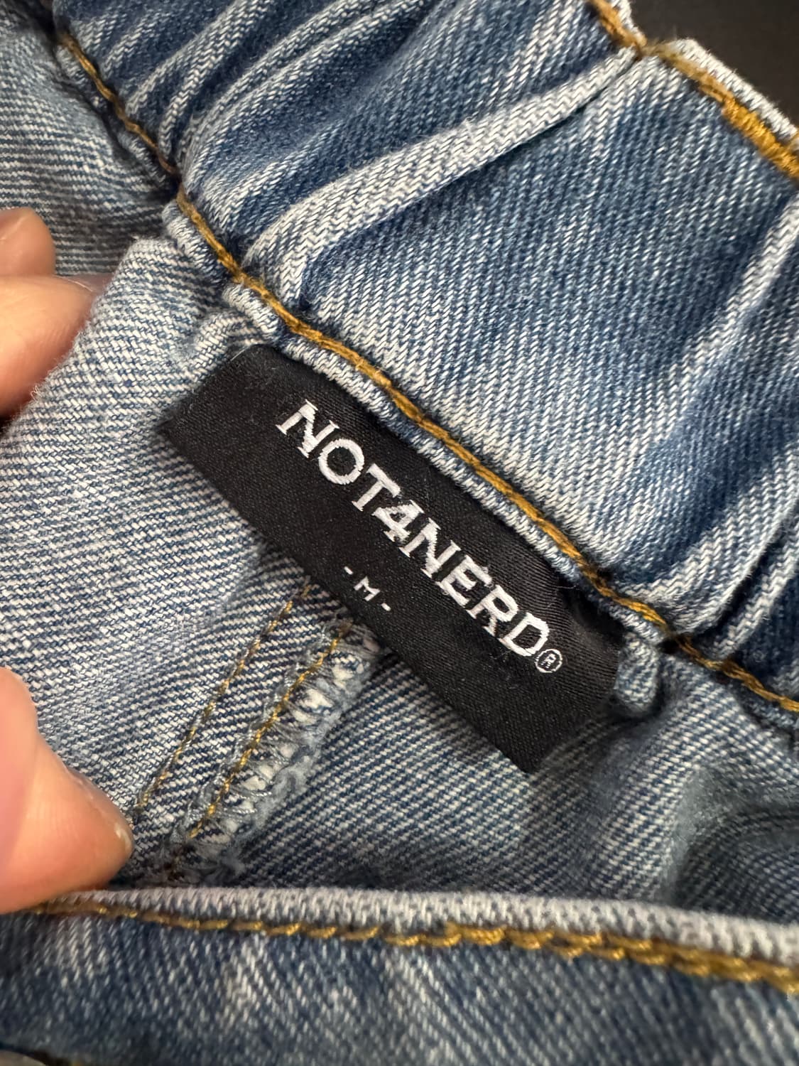 정품 낫포너드 중청 워싱 와이드 데님팬츠 M 29.1인치 상품이미지3