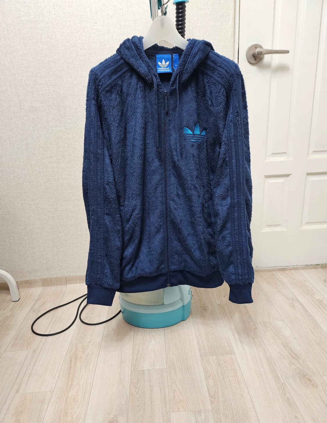 (100)L ☆초대장급☆ 아디다스 파이어버드 [네이비] 쉐르파후리스 상품이미지1