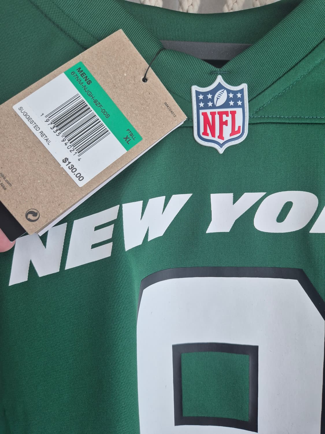 NFL  나이키 뉴욕제츠 유니폼 져지 xl 미식측구 상품이미지2