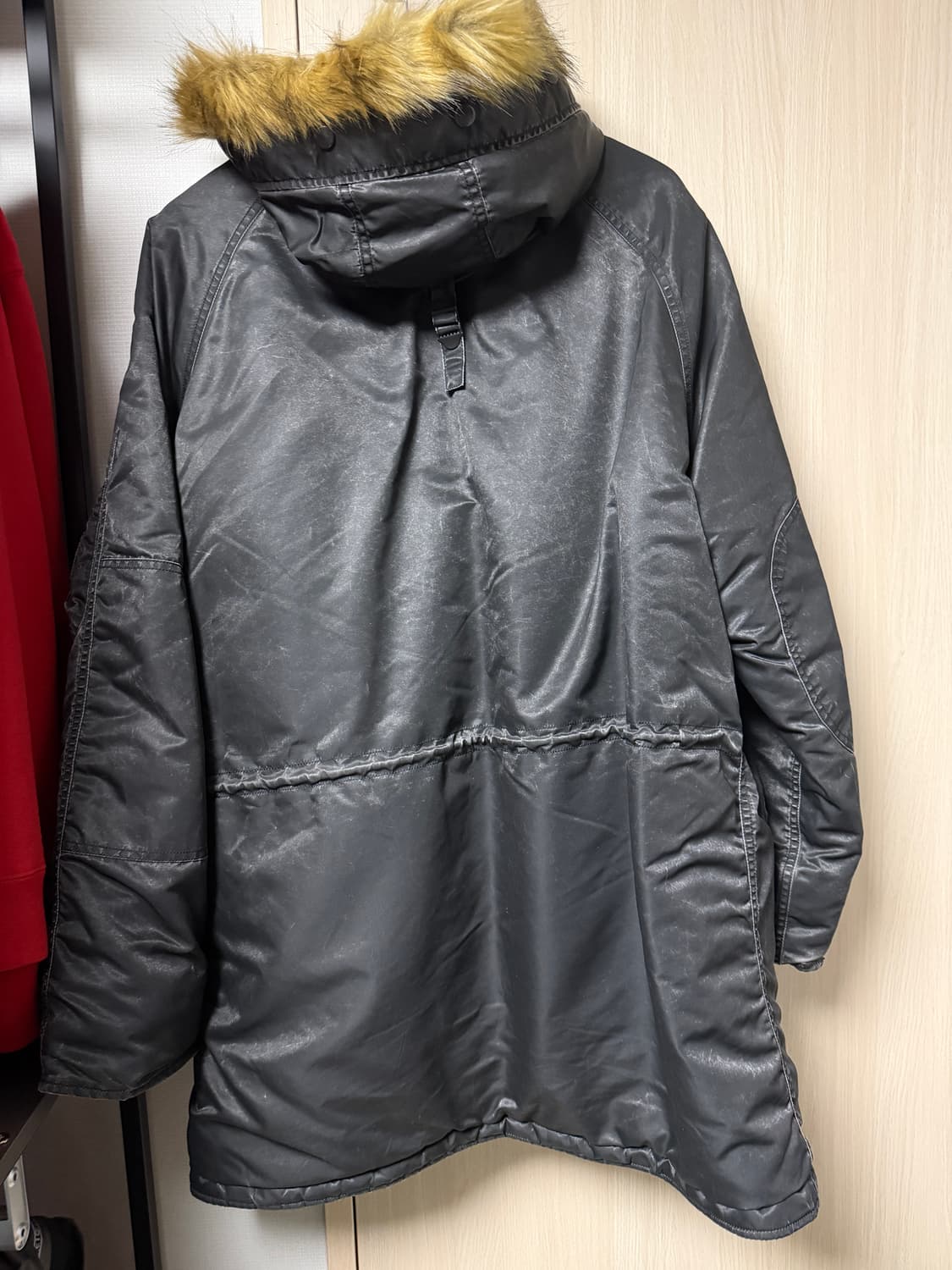 [XL]슈프림 워시드 플라이트 사틴 N-3B 파카 블랙 - 24FW 상품이미지3