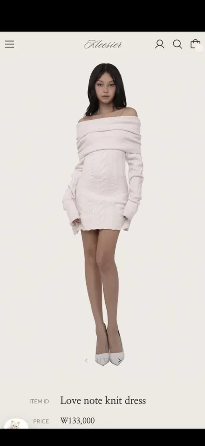 클리시어 러브 노트 니트 드레스 원피스 상품이미지1