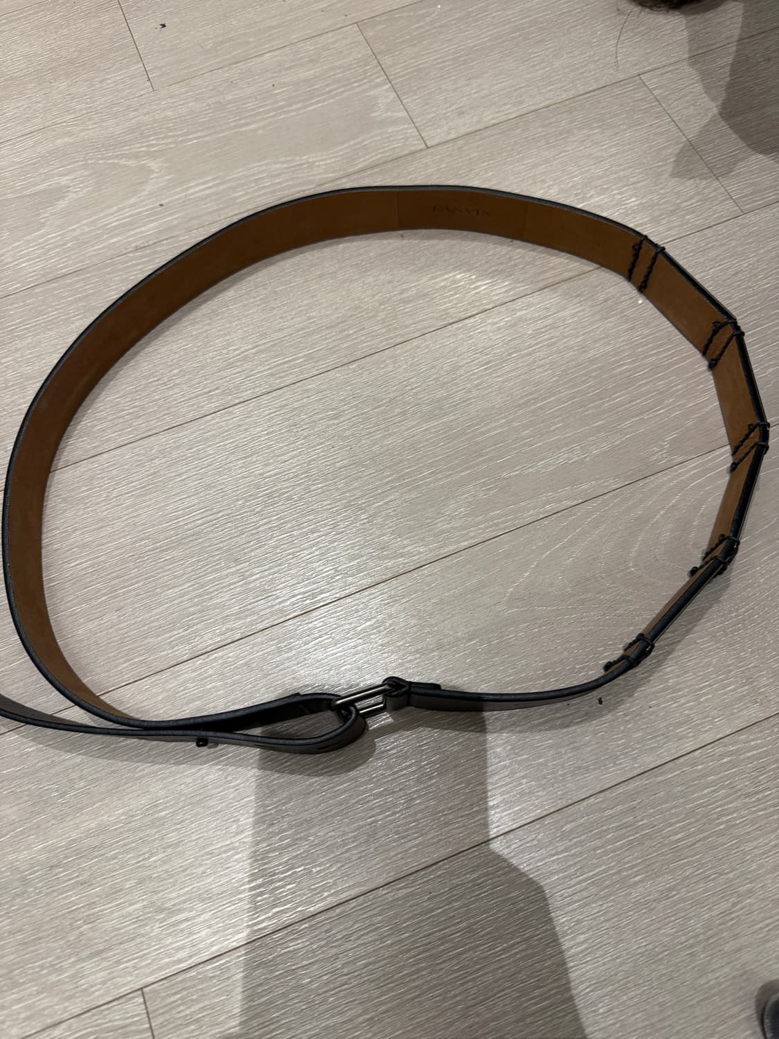 Lanvin 랑방 이태리 남성 가죽 벨트 블랙 32-36 상품이미지7