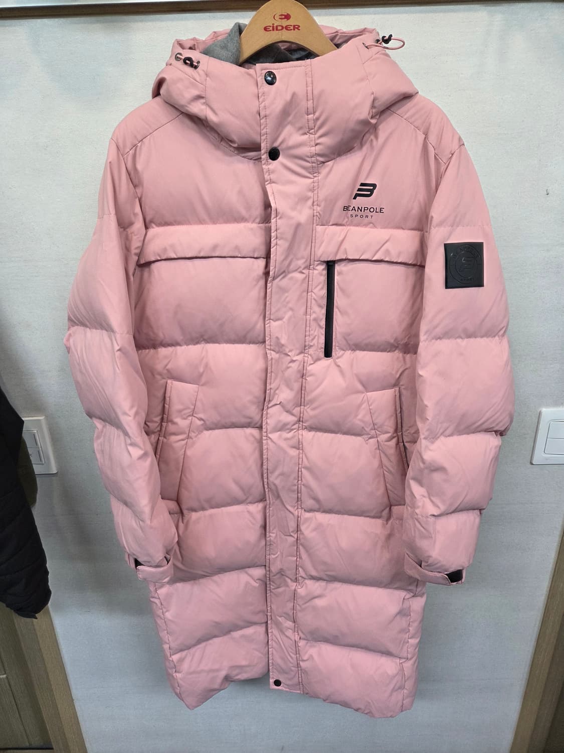 빈폴스포츠 슈퍼다운 롱패딩 95 핑크 상품이미지1
