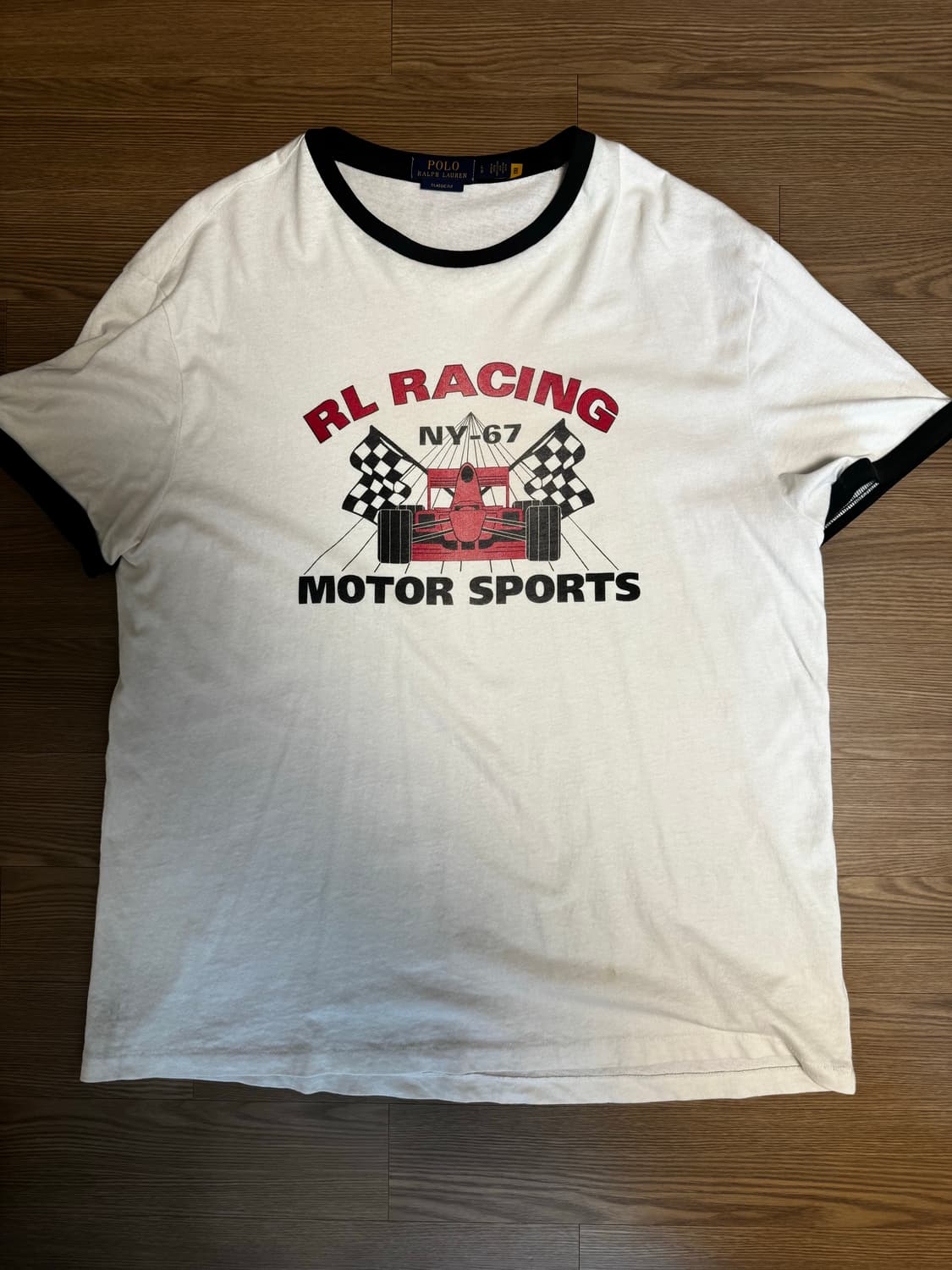 폴로 랄프로렌 레이싱 반팔 티셔츠 화이트 L / 김재원 착용 상품이미지1