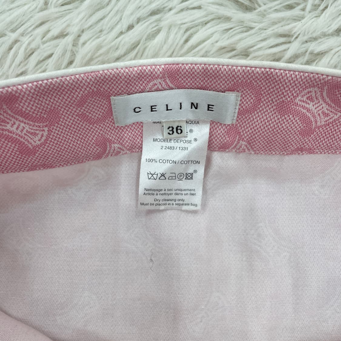 셀린느 핑크 마카담 미디 스커트 상품이미지7