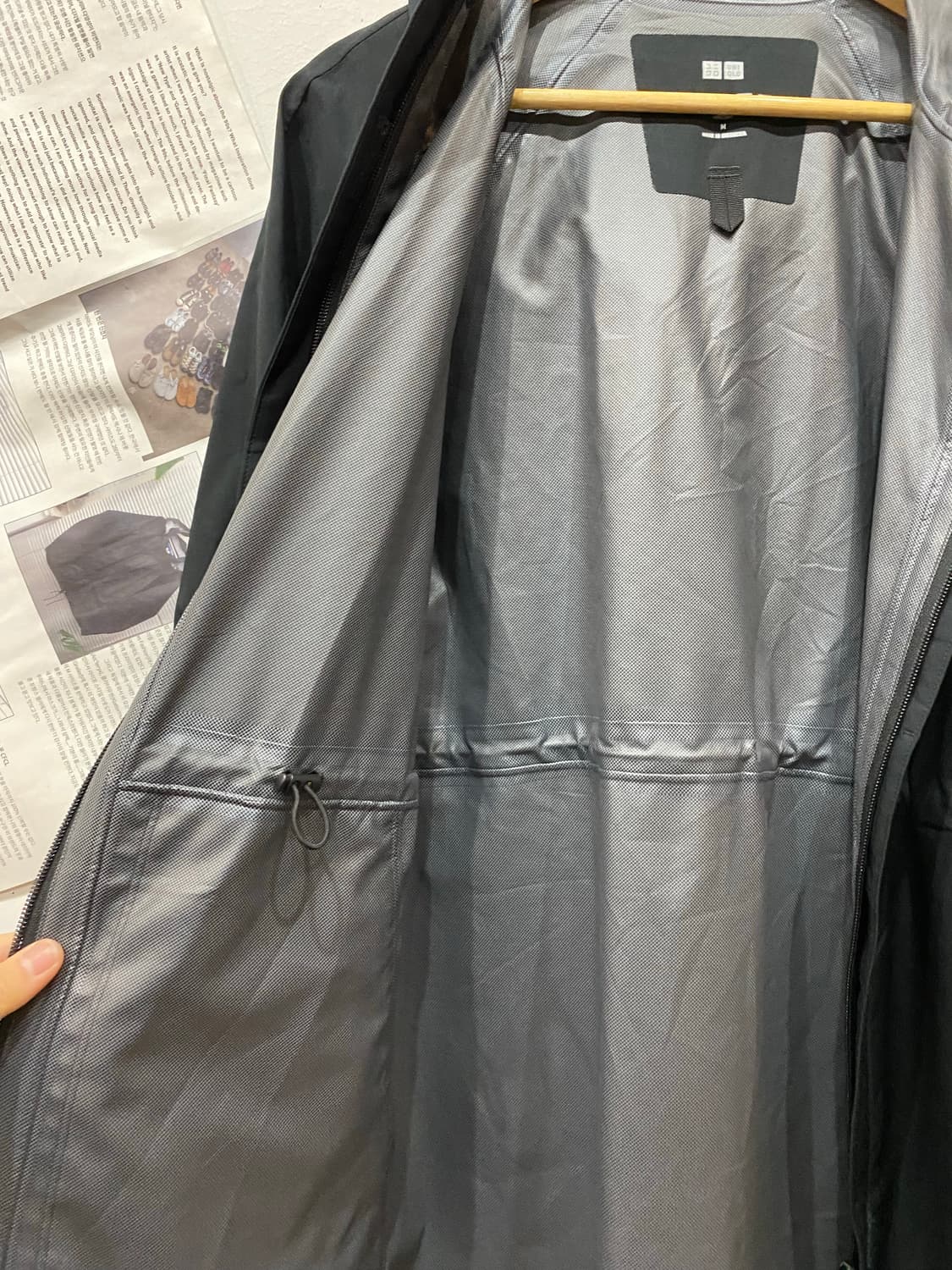 유니클로 블록테크 후드코트 M  상품이미지5