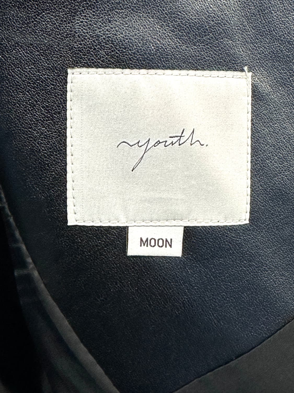 Youth 유스 블랙 faux 레더 자켓 민트급 (moon/M) 상품이미지7