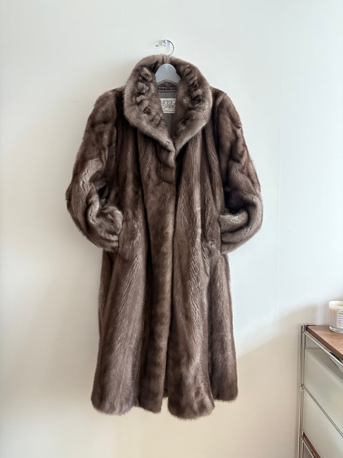 그레이빛 밍크코트 리얼퍼코트 상품이미지1