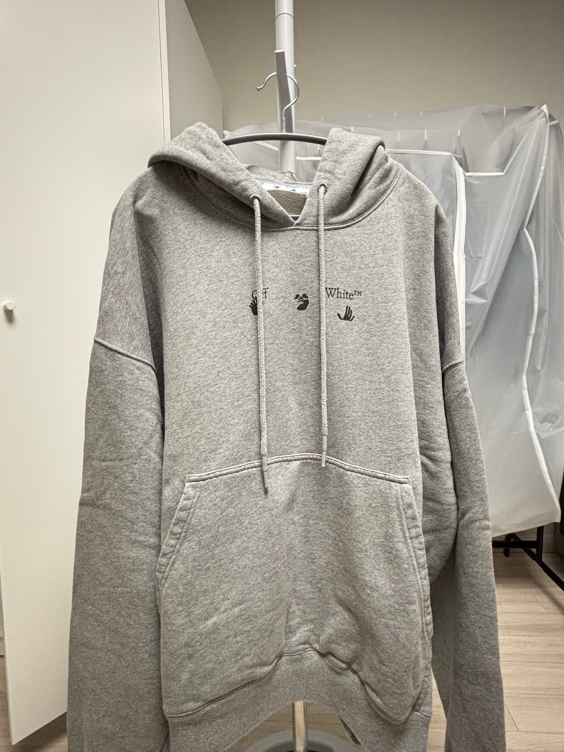 (XL) 오프화이트 off white 네거티브 마크 후드티 상품이미지5