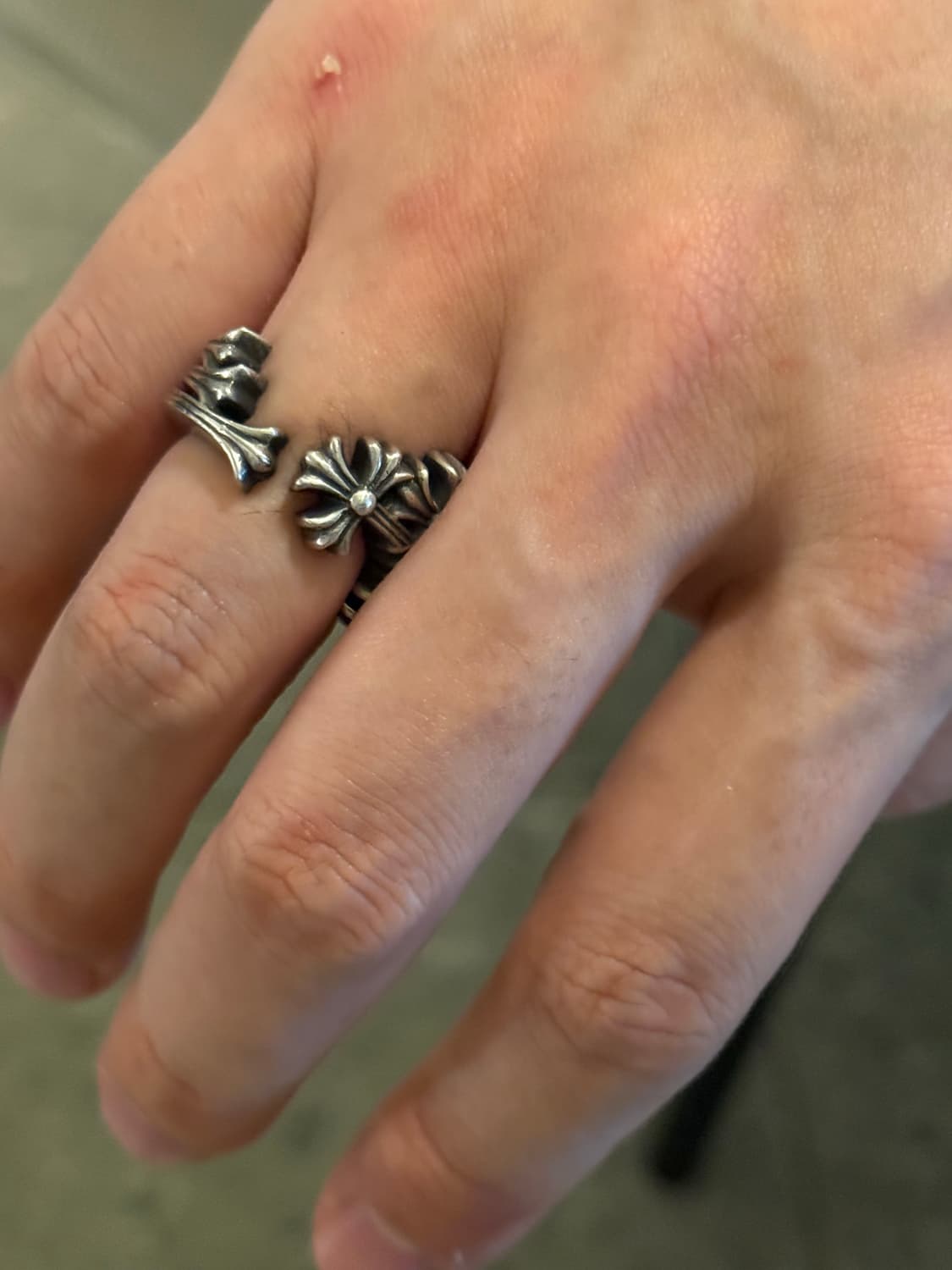 크롬하츠 3ch 라운드링 us8 (세메터리) 상품이미지4