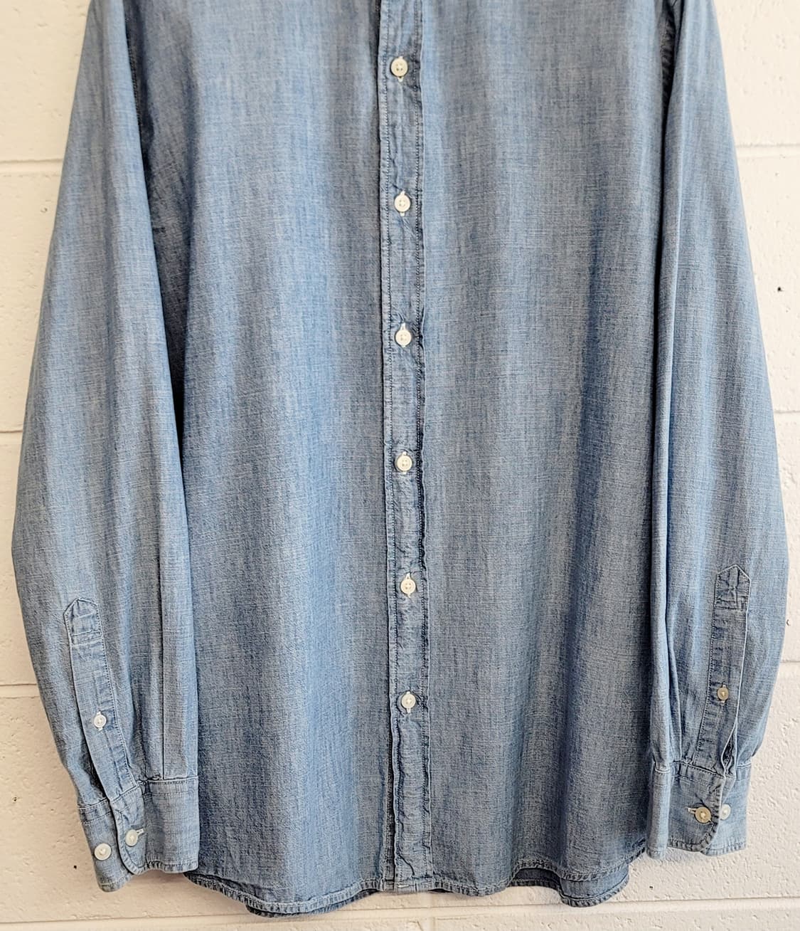 유니클로 데님(면) 헨리넥(차이나카라)셔츠판매 상품이미지4