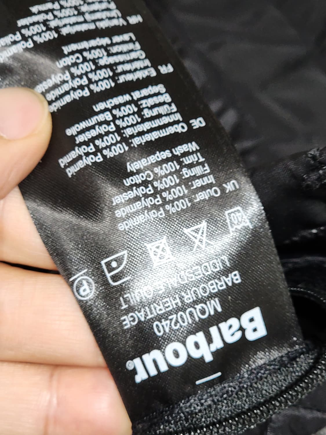 (XXL) 바버 퀼팅자켓 블랙 빅사이즈 누빔점퍼  상품이미지5