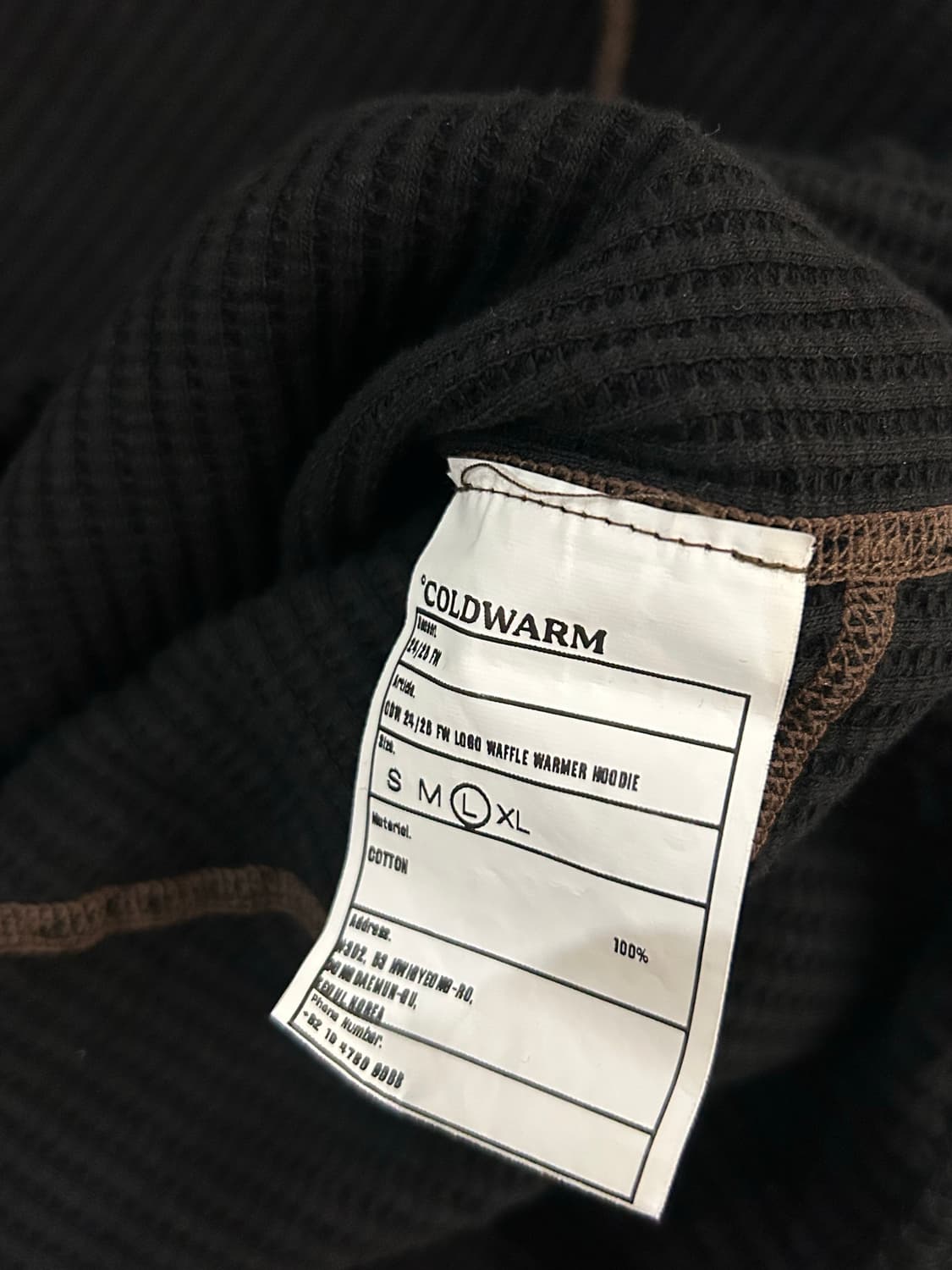 Coldwarm 콜드웜 와플 워머 후디 상품이미지5