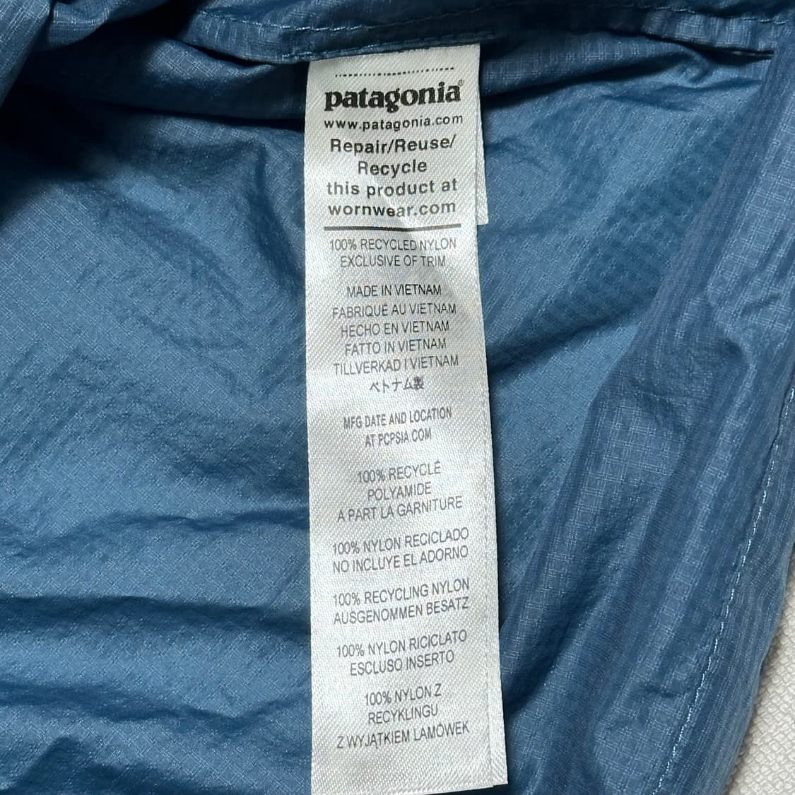 L 파타고니아 다크블루 후디니 바람막이 상품이미지5