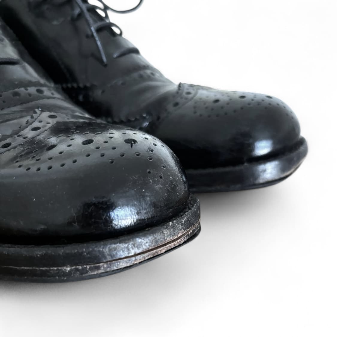 꼼데가르송 트리콧 레더 윙팁 슈즈 레이디스 상품이미지6