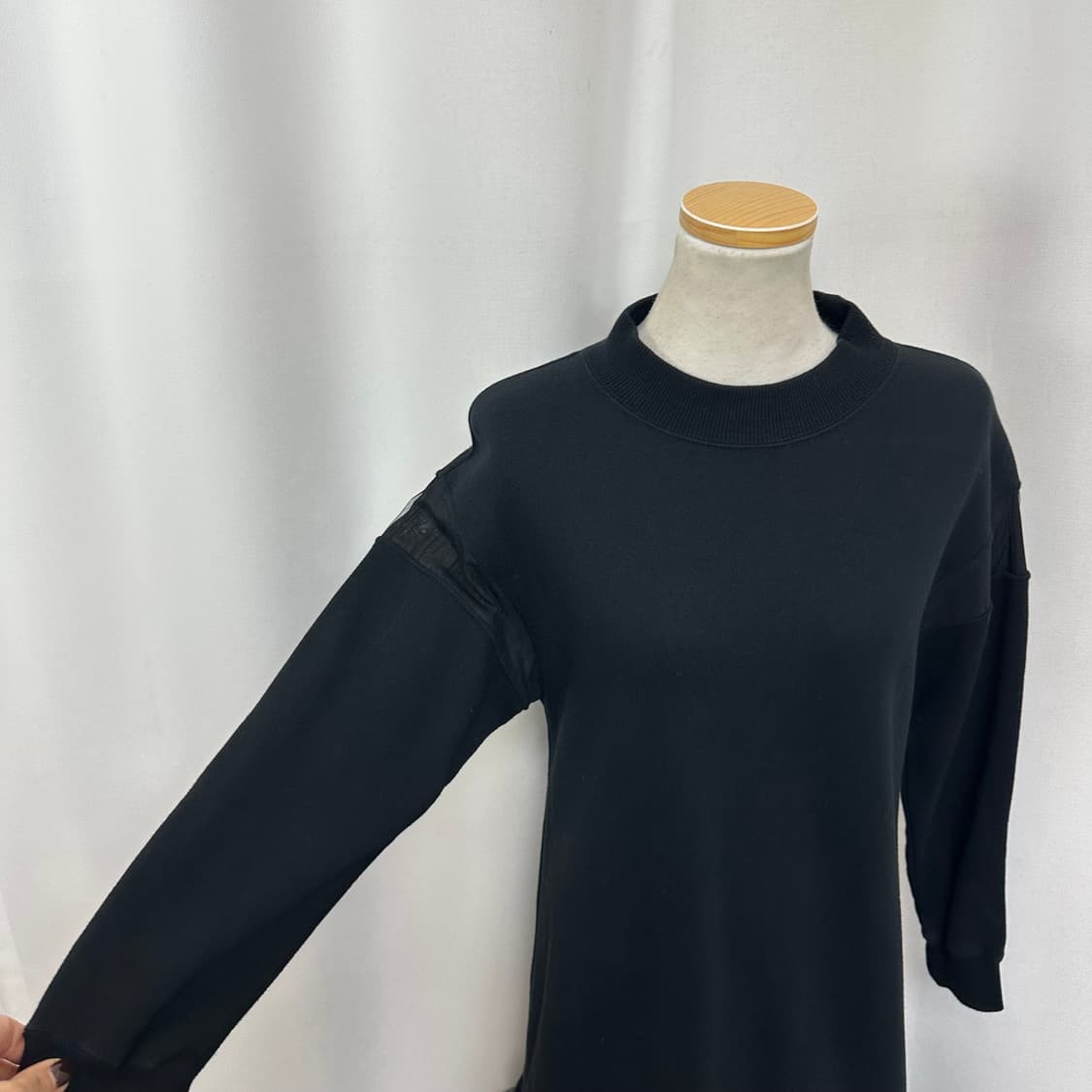   미하라야스히로 면 롱원피스 검정 36 (44-55추천) 상품이미지2