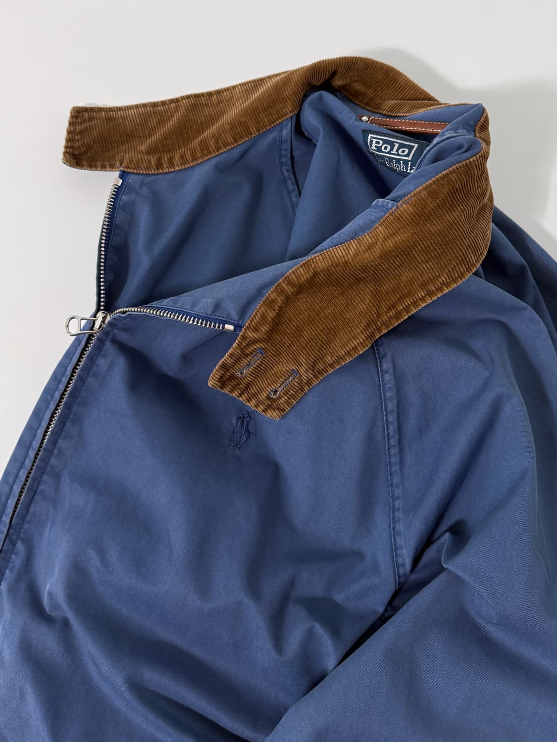 폴로 랄프로렌 90‘s 코듀로이 워시드 블루 바라쿠타 헤링턴 자켓 상품이미지5