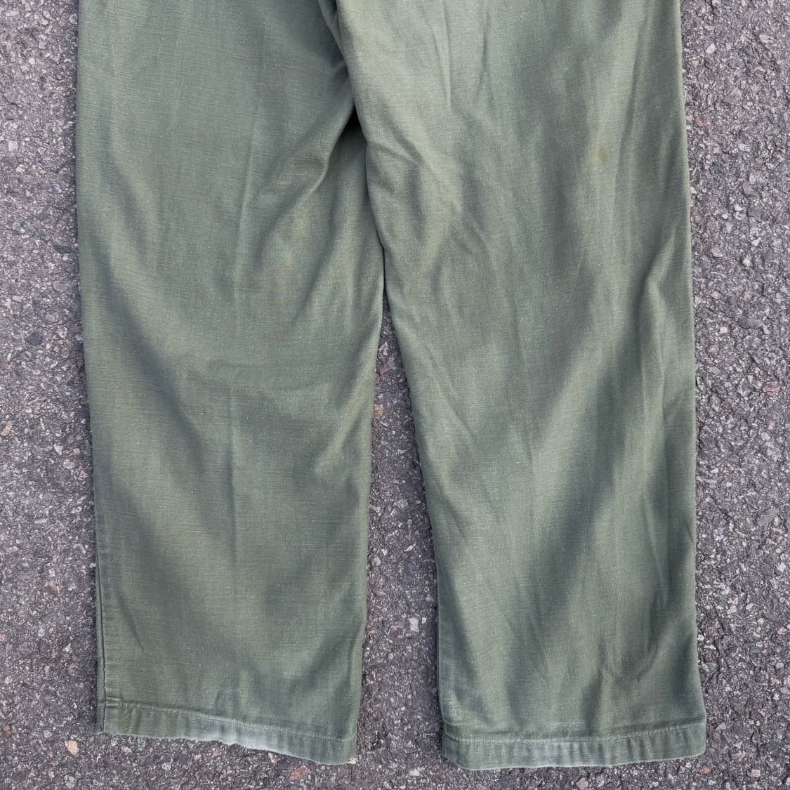 70s USA ARMY OG 트라우저 사틴 퍼티그 팬츠 상품이미지8