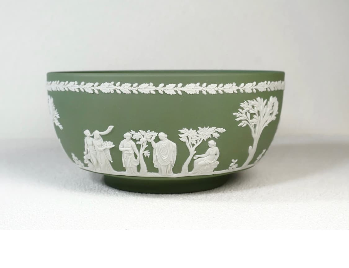 [영국엔틱] 웨지우드 제스퍼웨어 세이지그린 라지 서빙볼 장식소품 상품이미지1
