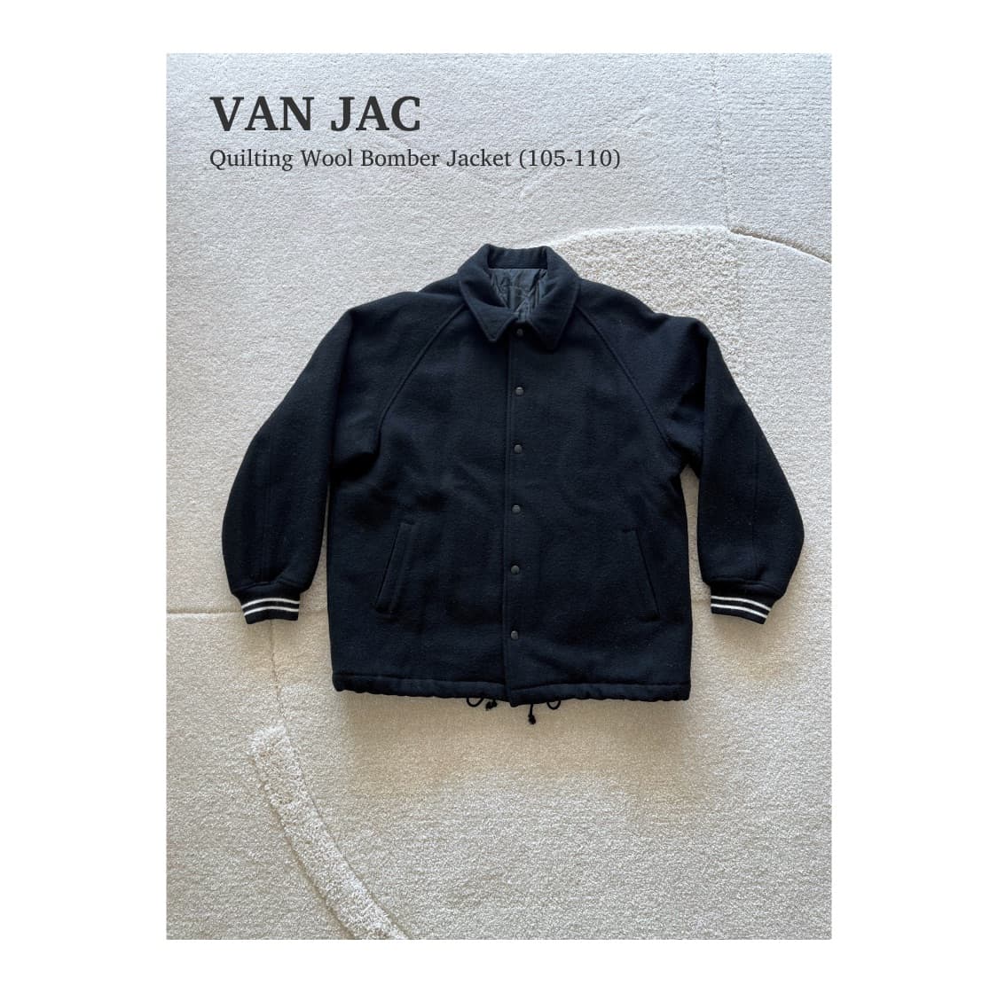 VAN JAC 퀄팅 울 봄버 자켓 (105-110) 상품이미지1