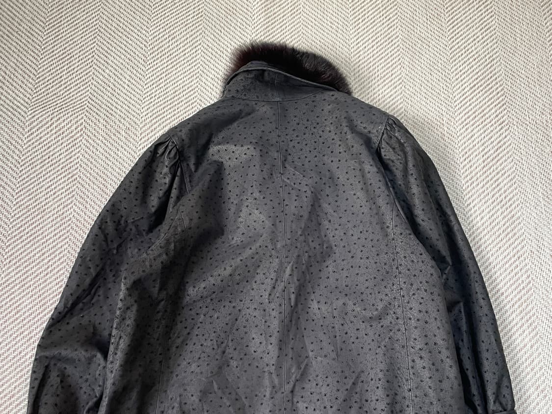 Georges 돈피 텍스처 위드 퍼카라 코트 J03352 상품이미지9