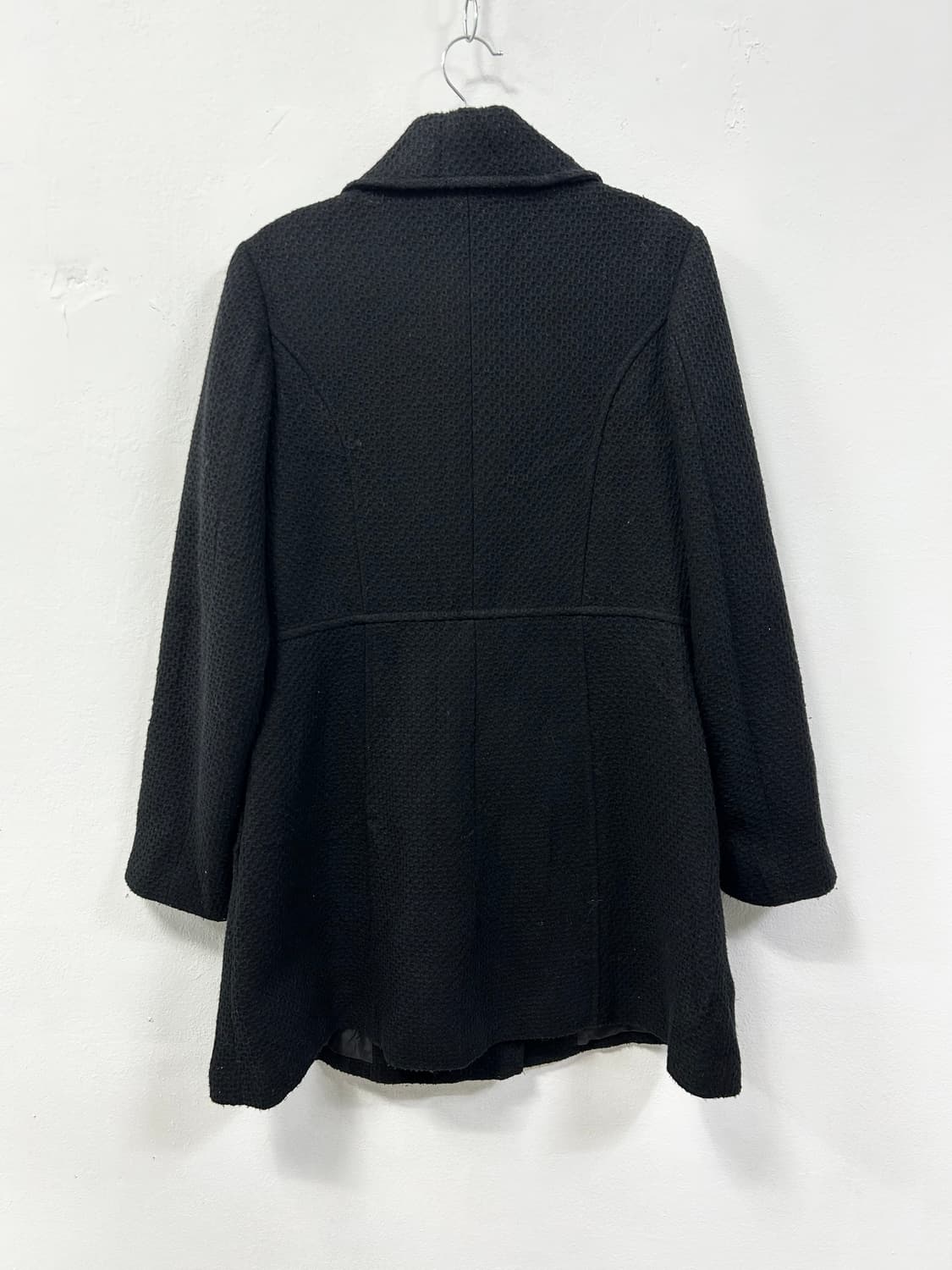 [MIEL] 도쿄걸 너드 블랙 롱코트 상품이미지7