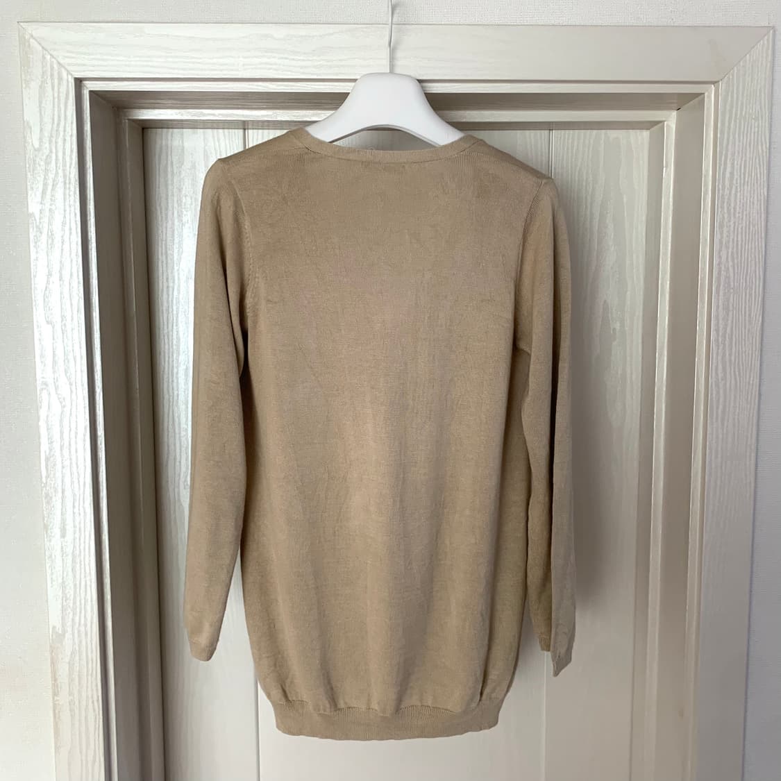 요지 야마모토 Y’s for living 브이넥 베이지 니트 상품이미지3