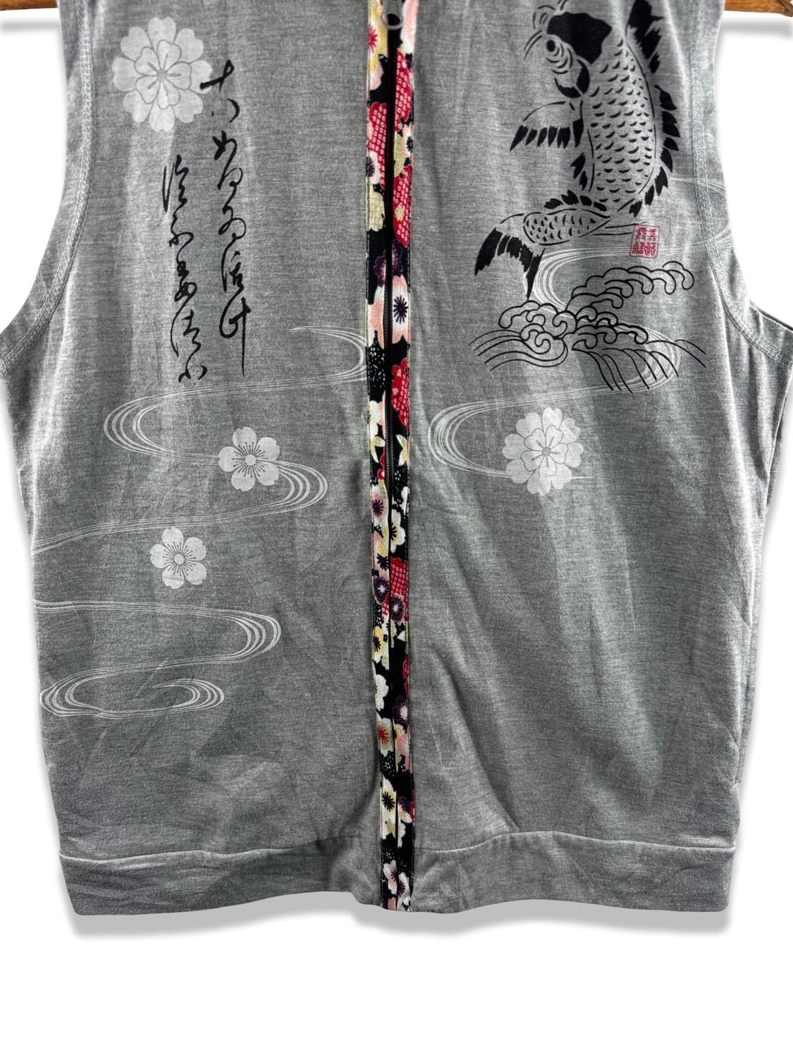 JPN 오리엔탈 코이 잉어 슬리브리스 후드집업2836 상품이미지4