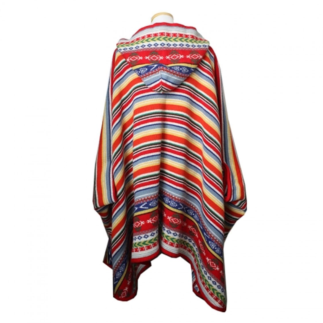 오일릴리 울 혼방 스트라이프 후드 판초 케이프 (프리 사이즈) 상품이미지3