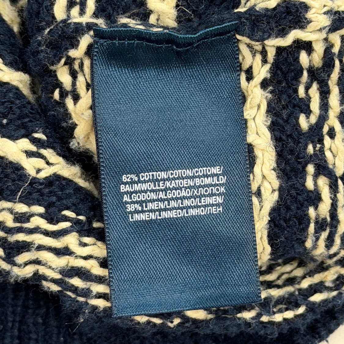 폴로 랄프로렌 빈티지 노르딕 패턴 스웨터 니트 네이비 XL 상품이미지4