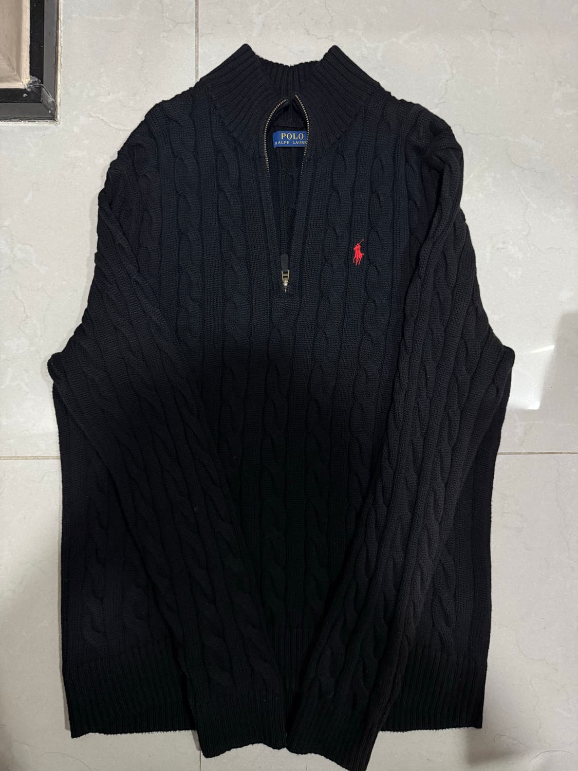 신형택 폴로 케이블 반집업 니트  상품이미지1