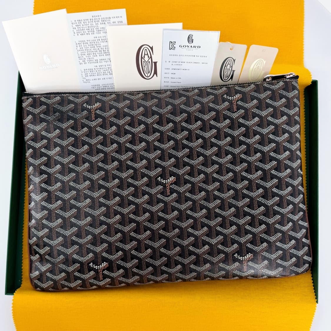 고야드 MGM 세나 클러치백 블랙텐 상품이미지3