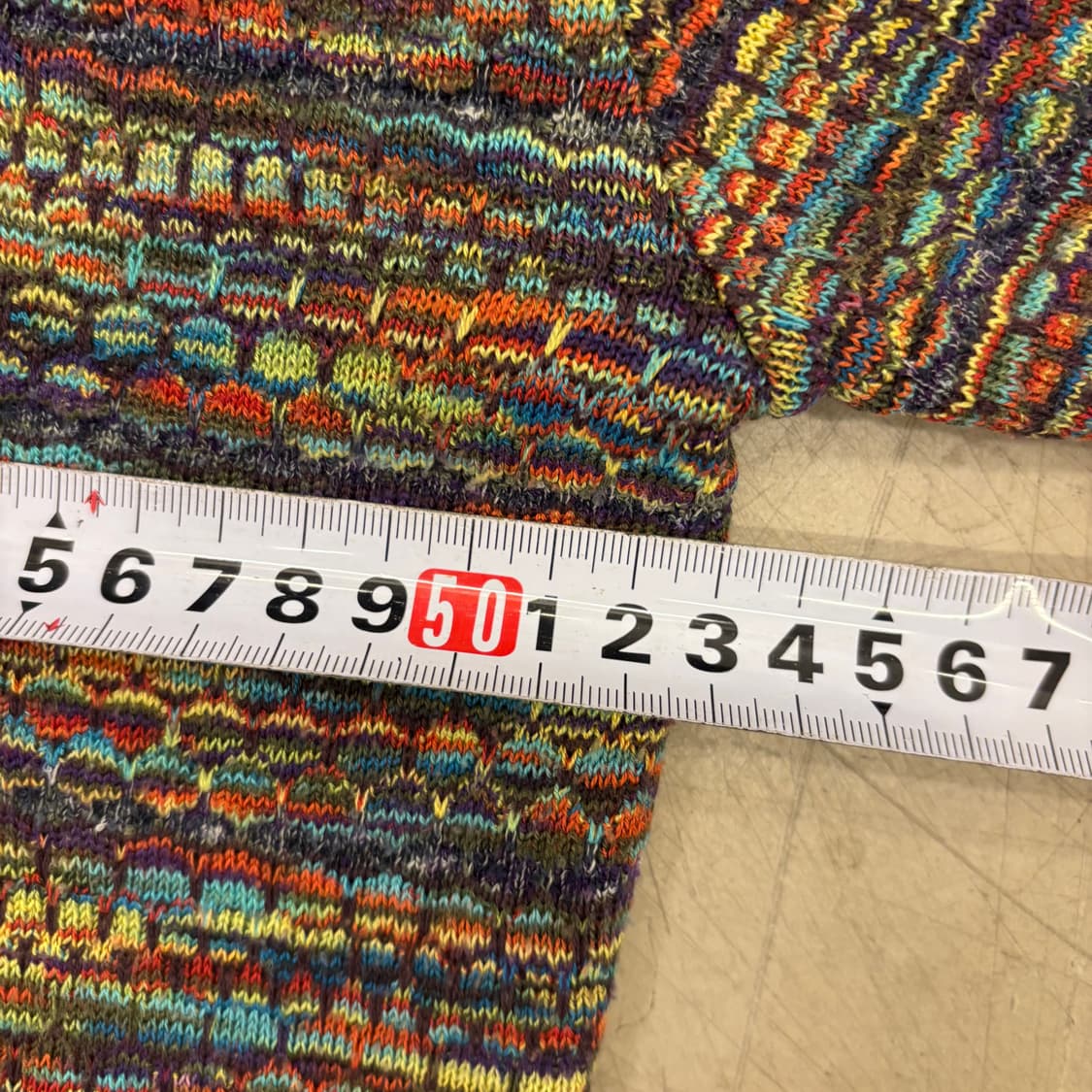 미쏘니 컬러 패턴 니트 카라티 상품이미지5