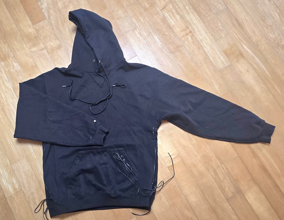 604service 아일렛 레이스업 후드티 L 상품이미지1