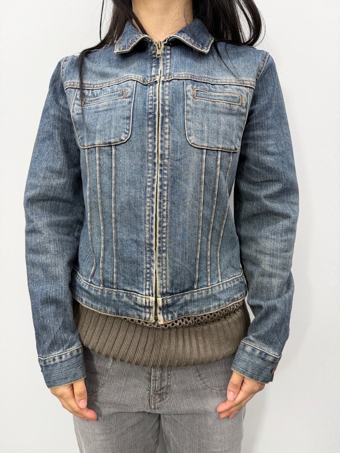 GAP denim zip trucker 상품이미지1