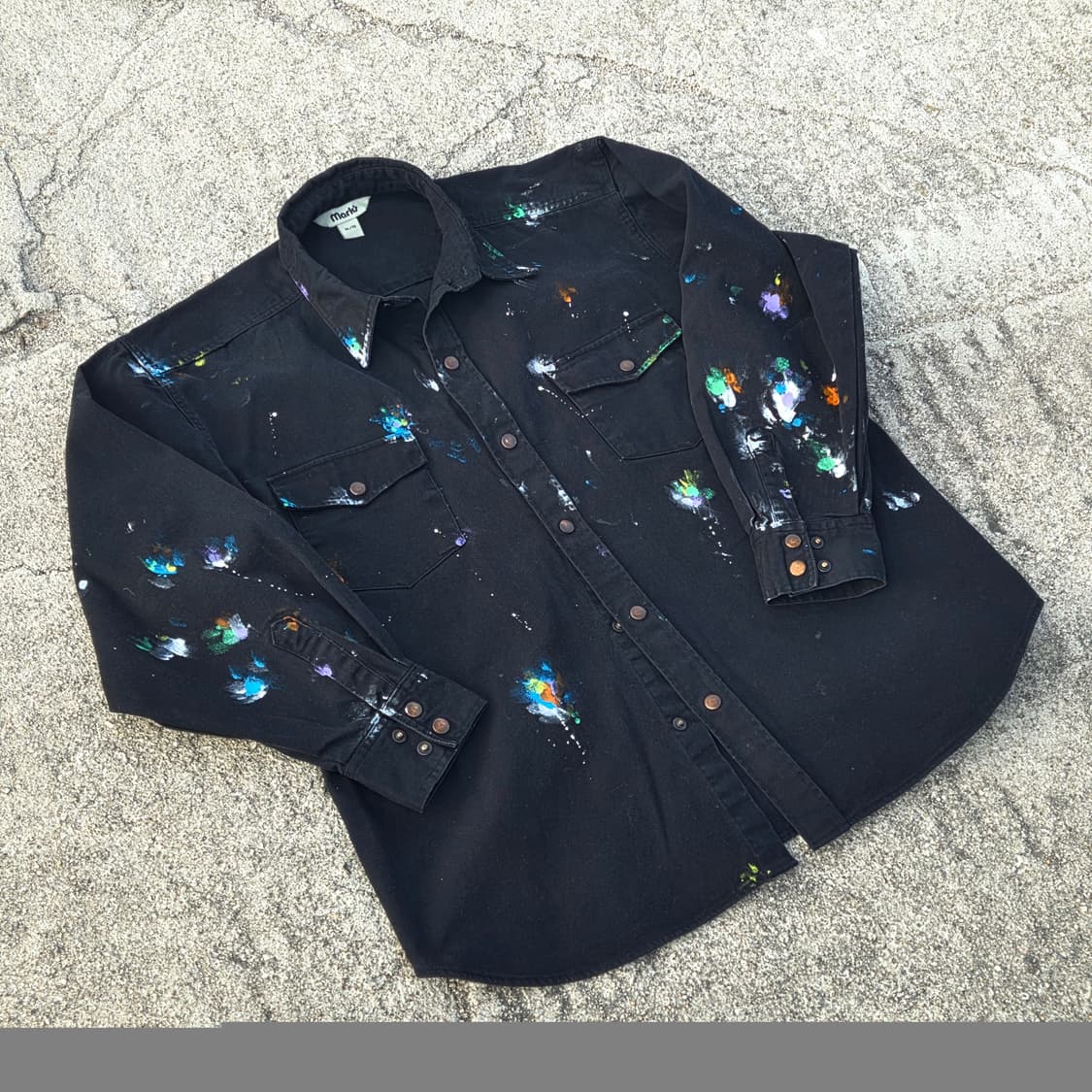 S.O/ 핸드페인팅 커스텀 워크셔츠 상품이미지1