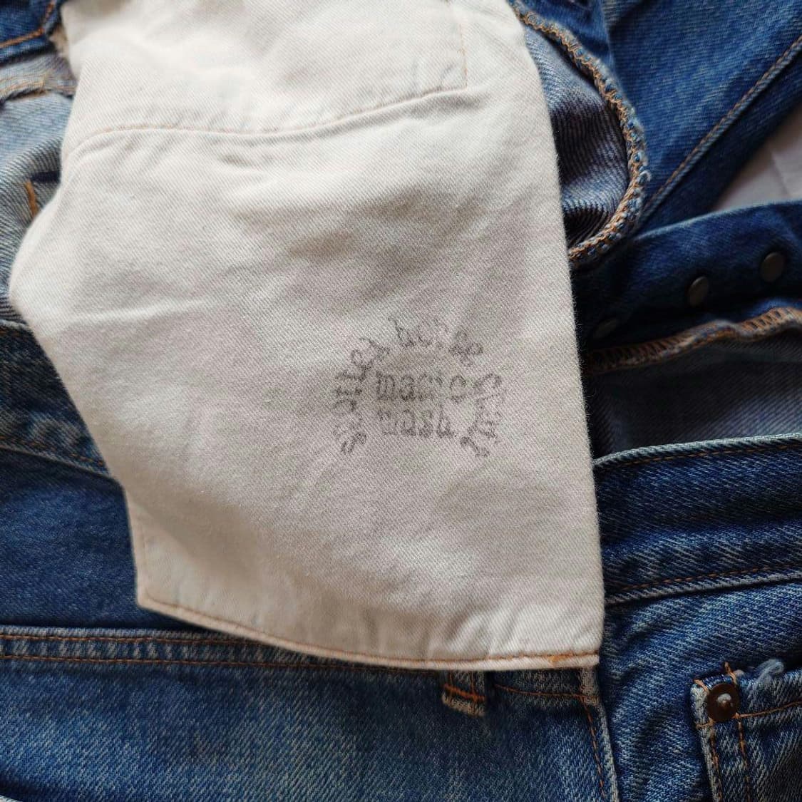 캐피탈 패치워크 리메이크 데님 팬츠 상품이미지9