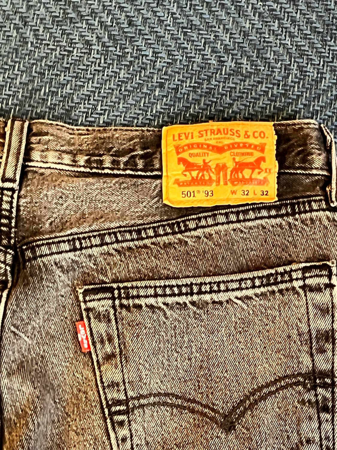 리바이스 501 흑청 32x32 상품이미지2