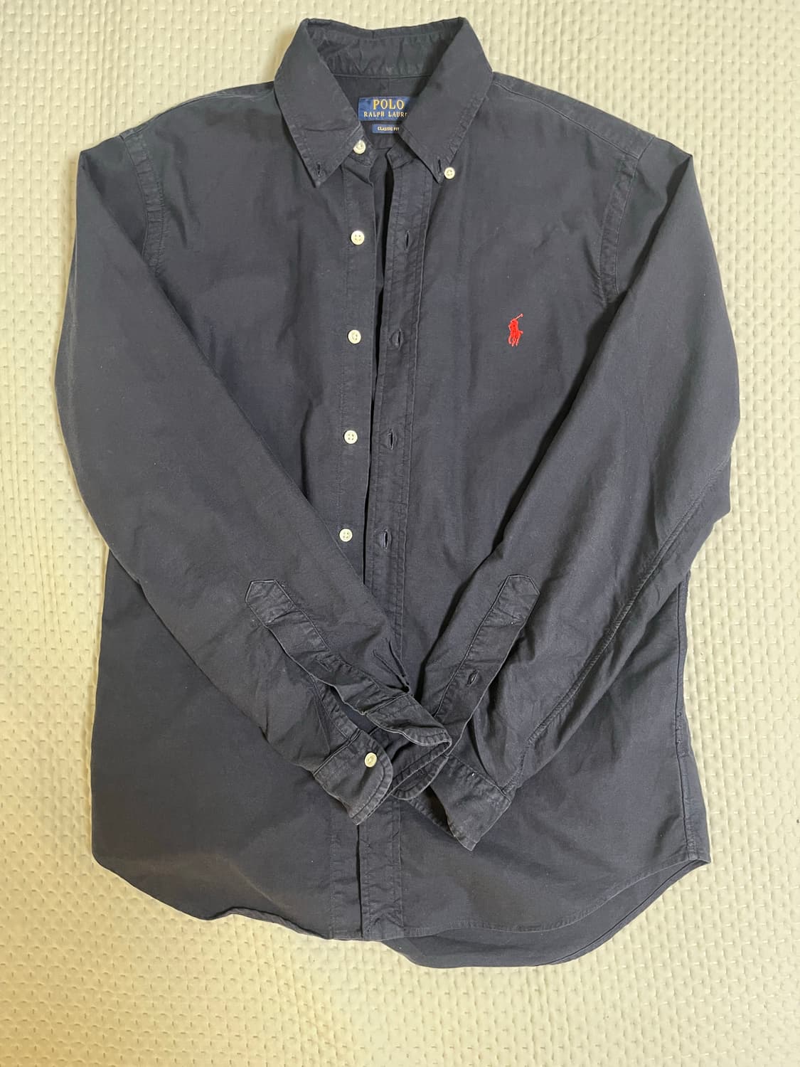 폴로 클래식 핏 가먼트 다이드 셔츠 네이비 S size 상품이미지1